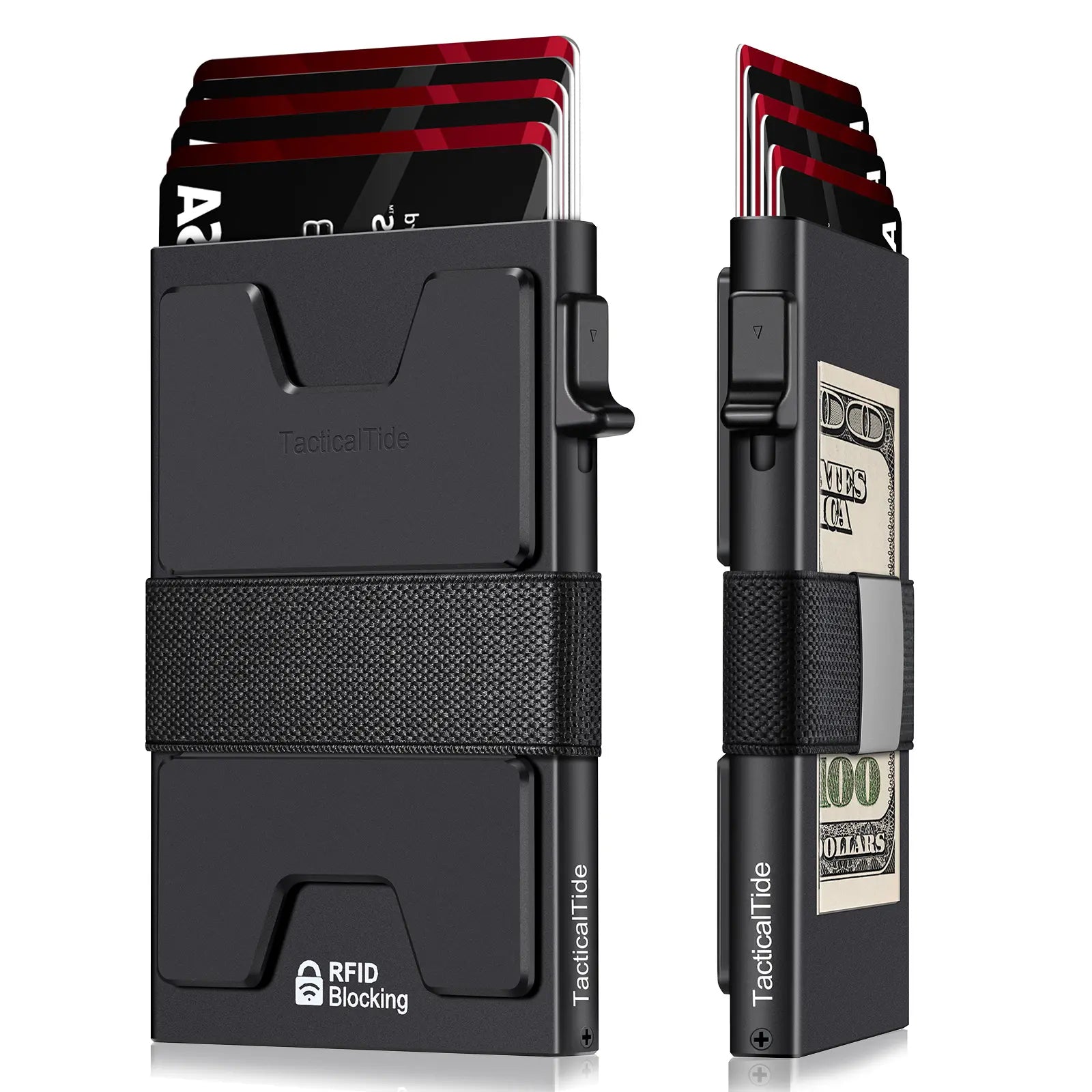 Slim Aluminum RFID Wallet – Expandable Pop‑Up Card Holder