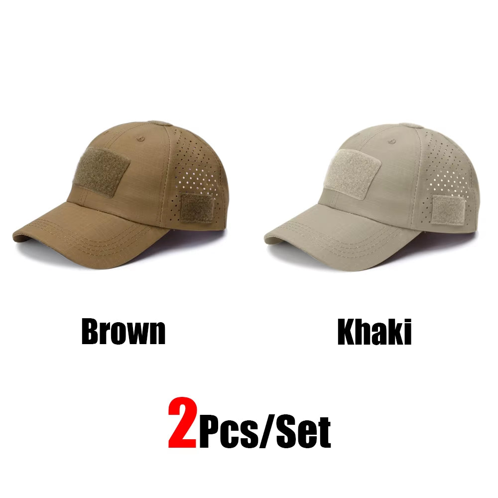 Camo Tactical Cap – Velcro Front Patch & Sunglass Slot