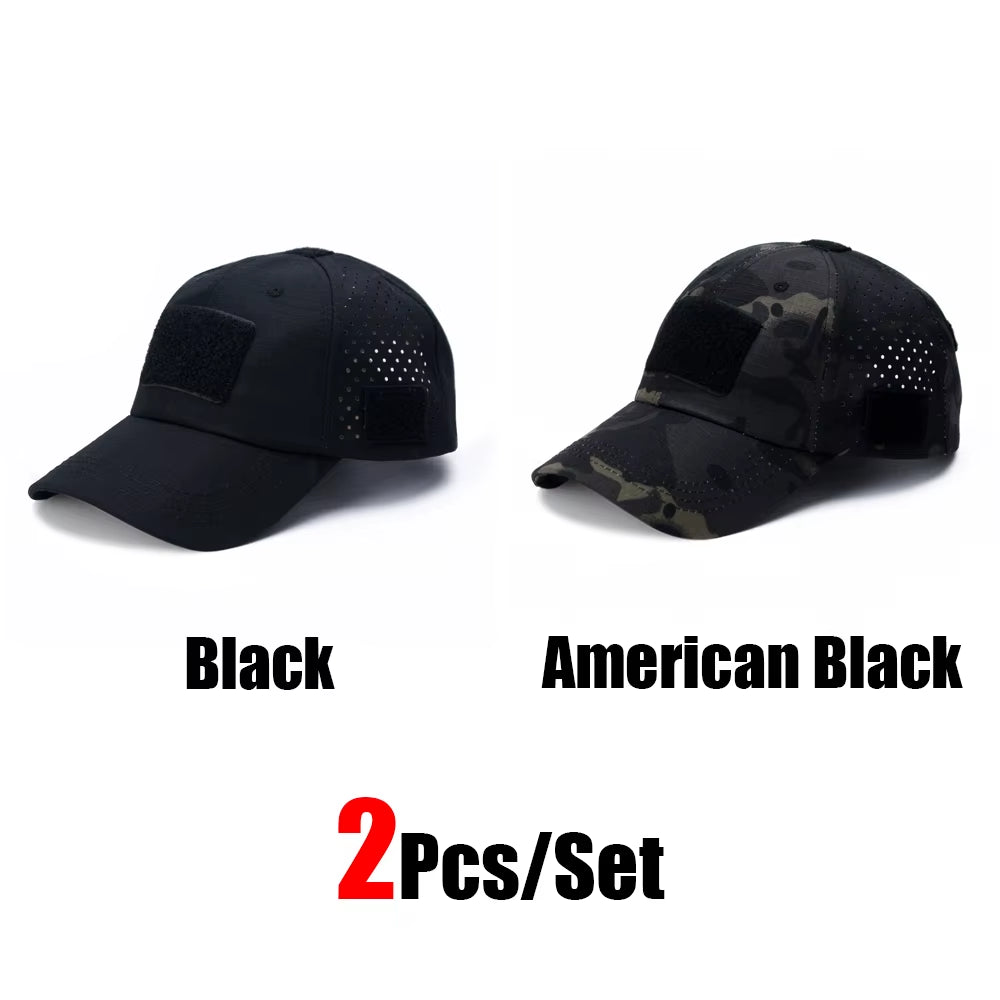 Camo Tactical Cap – Velcro Front Patch & Sunglass Slot