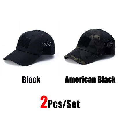Camo Tactical Cap – Velcro Front Patch & Sunglass Slot