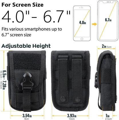 Tactical MOLLE Phone Pouch – EDC Belt Holster