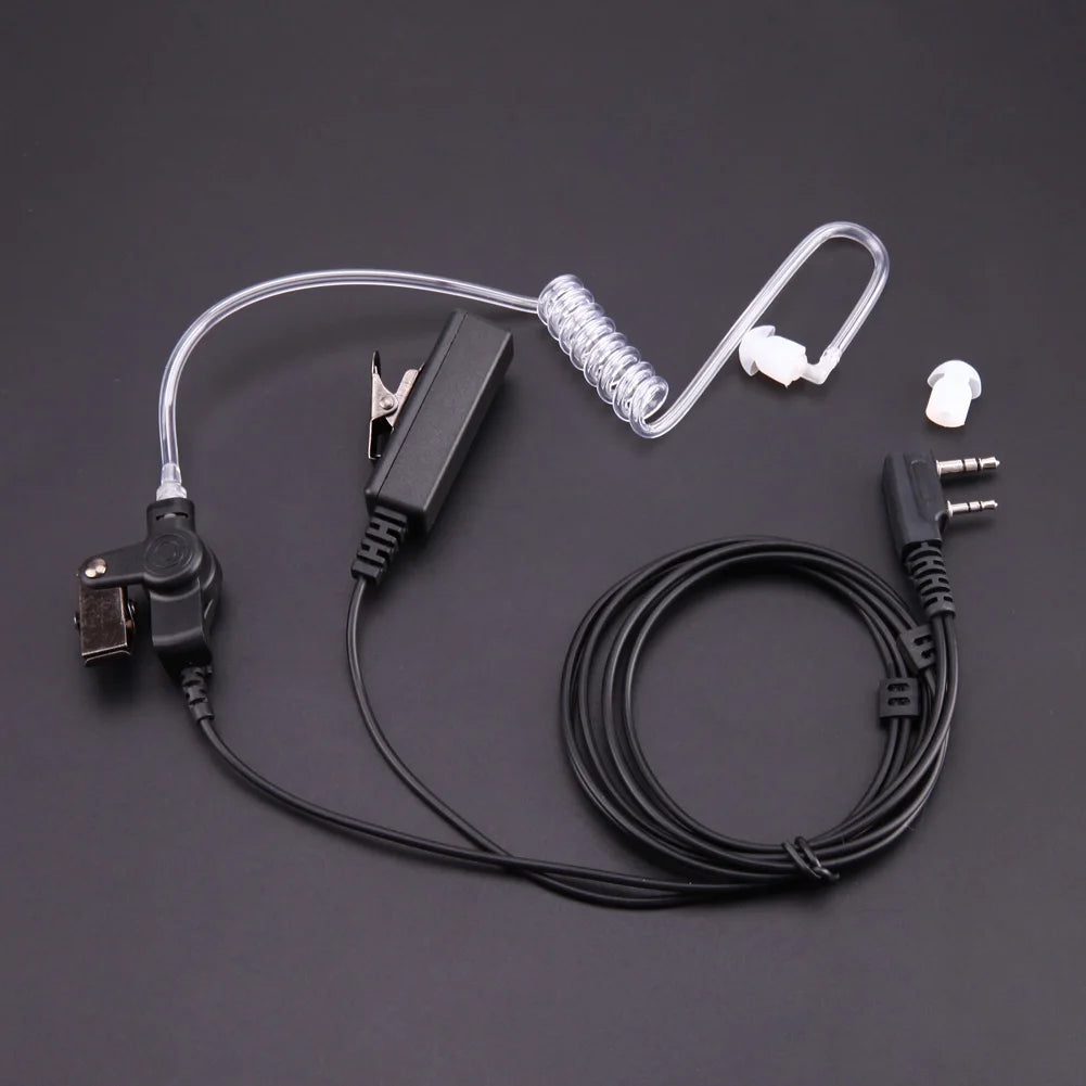 For Baofeng Kenwood UV-5R Radios Microphone Earphone Earbud Earpiece Headphone 2 Pin Covert Acoustic Tube Earpiece Headset Mic