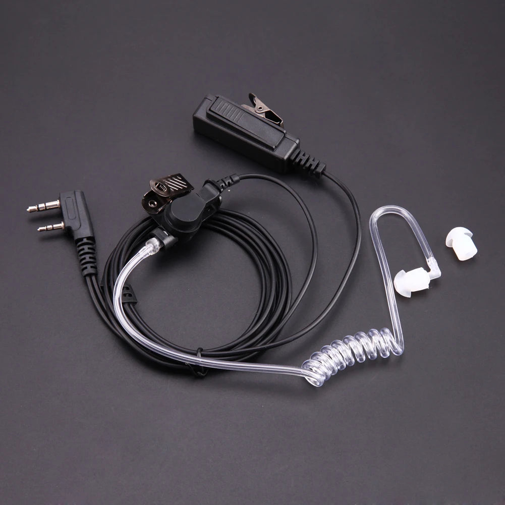 For Baofeng Kenwood UV-5R Radios Microphone Earphone Earbud Earpiece Headphone 2 Pin Covert Acoustic Tube Earpiece Headset Mic