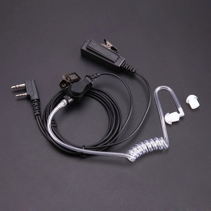 For Baofeng Kenwood UV-5R Radios Microphone Earphone Earbud Earpiece Headphone 2 Pin Covert Acoustic Tube Earpiece Headset Mic