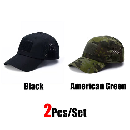 Camo Tactical Cap – Velcro Front Patch & Sunglass Slot
