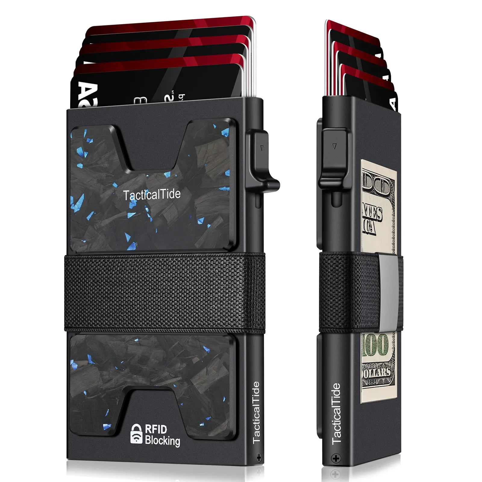Slim Aluminum RFID Wallet – Expandable Pop‑Up Card Holder
