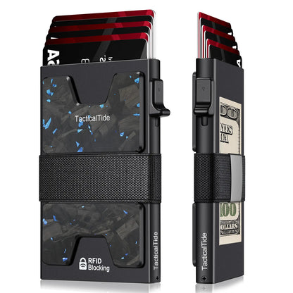 Slim Aluminum RFID Wallet – Expandable Pop‑Up Card Holder