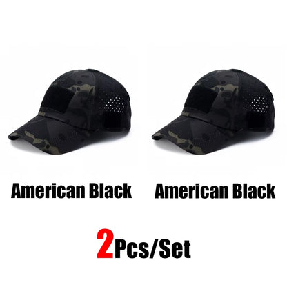Camo Tactical Cap – Velcro Front Patch & Sunglass Slot