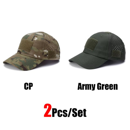 Camo Tactical Cap – Velcro Front Patch & Sunglass Slot